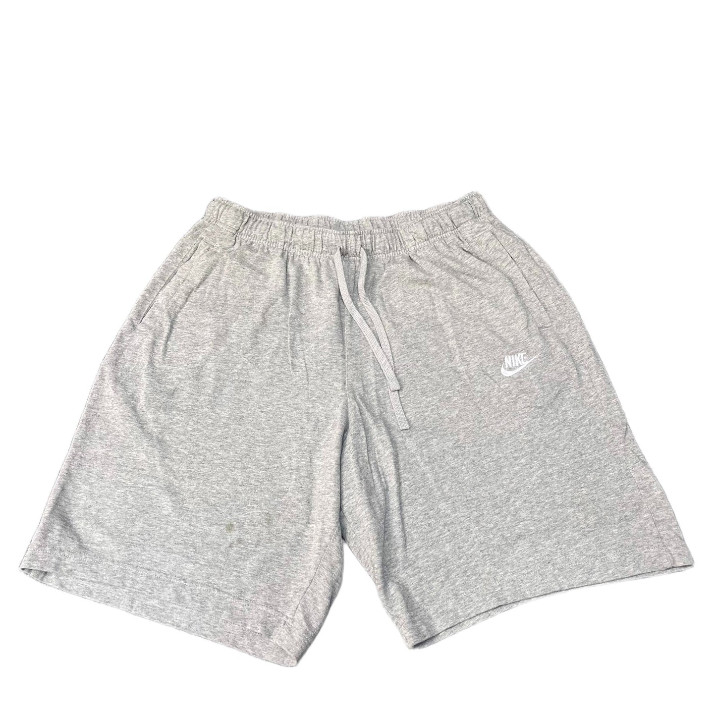 Nike Sweat Shorts Men Medium 31" Waist Grey Embroidered Swoosh Logo Gym Training