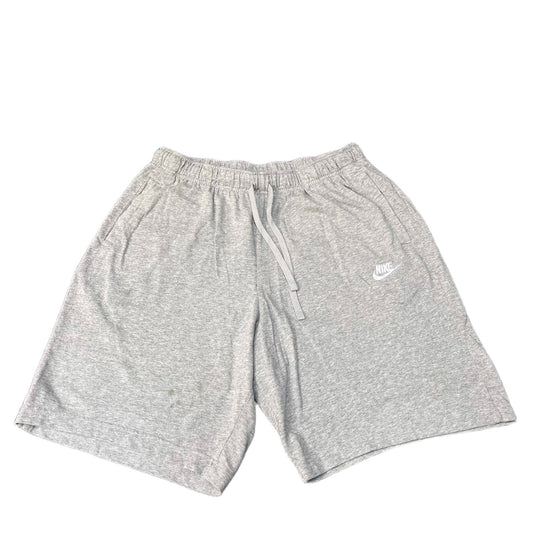 Nike Sweat Shorts Men Medium 31" Waist Grey Embroidered Swoosh Logo Gym Training