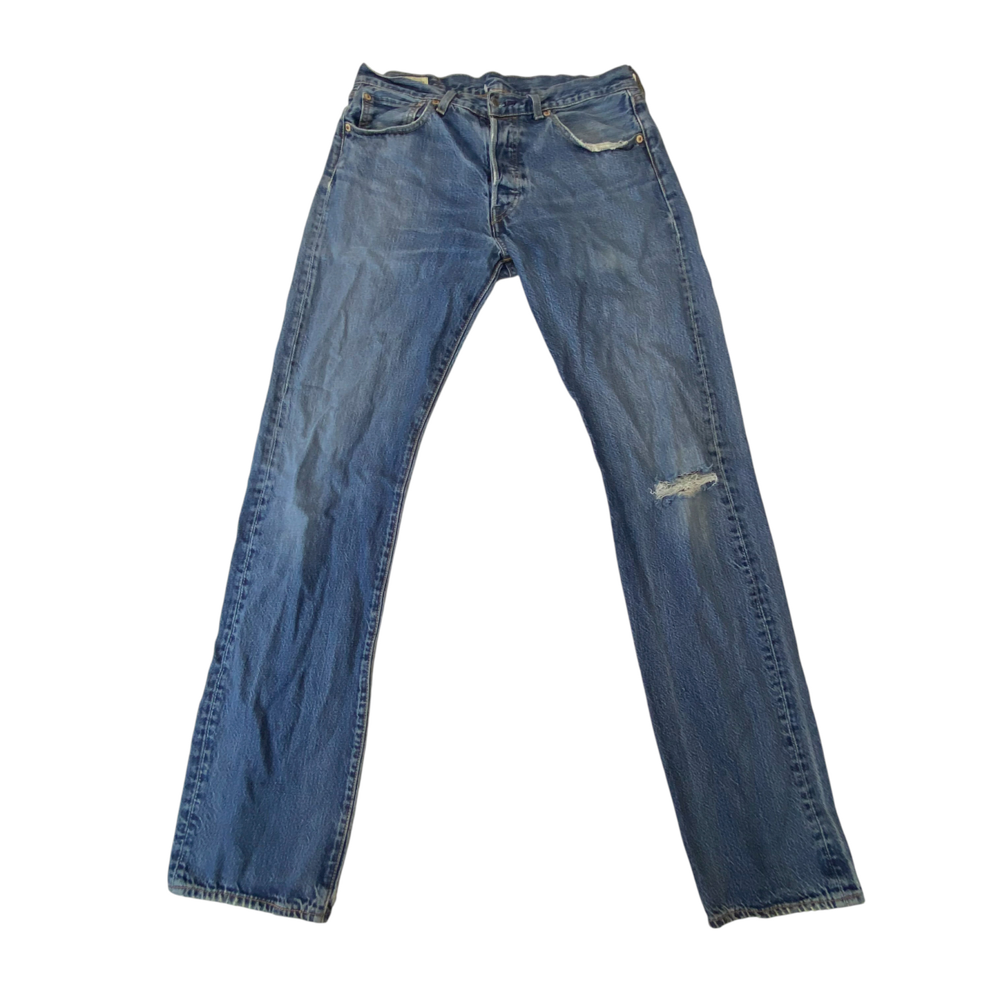 Levi's Jeans Womens Large Blue Denim Slim Straight Fit Medium Wash Outdoor