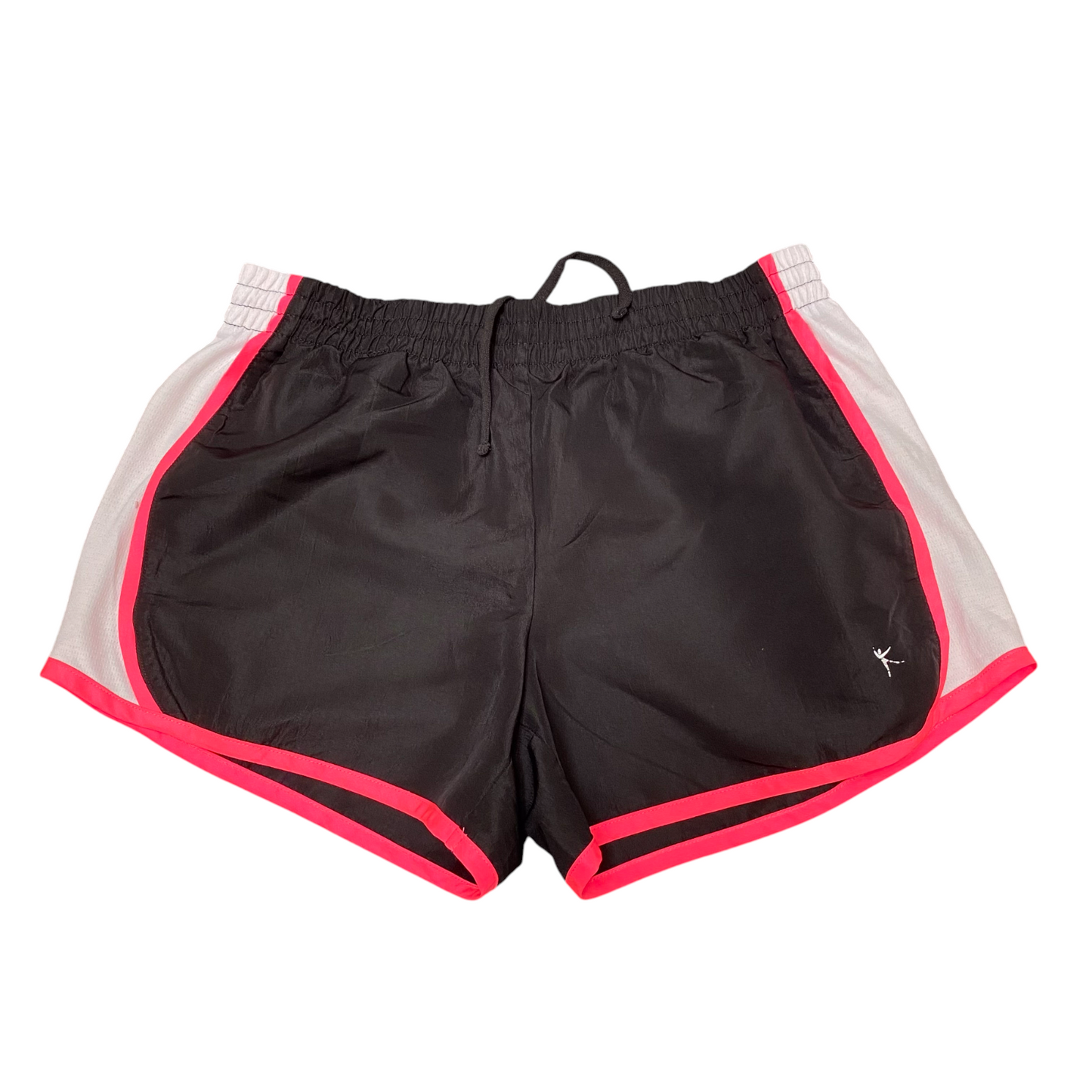 Running Sprinter Shorts Womens M Black White Elastic Waist Drawstring Athletic