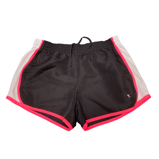 Running Sprinter Shorts Womens M Black White Elastic Waist Drawstring Athletic
