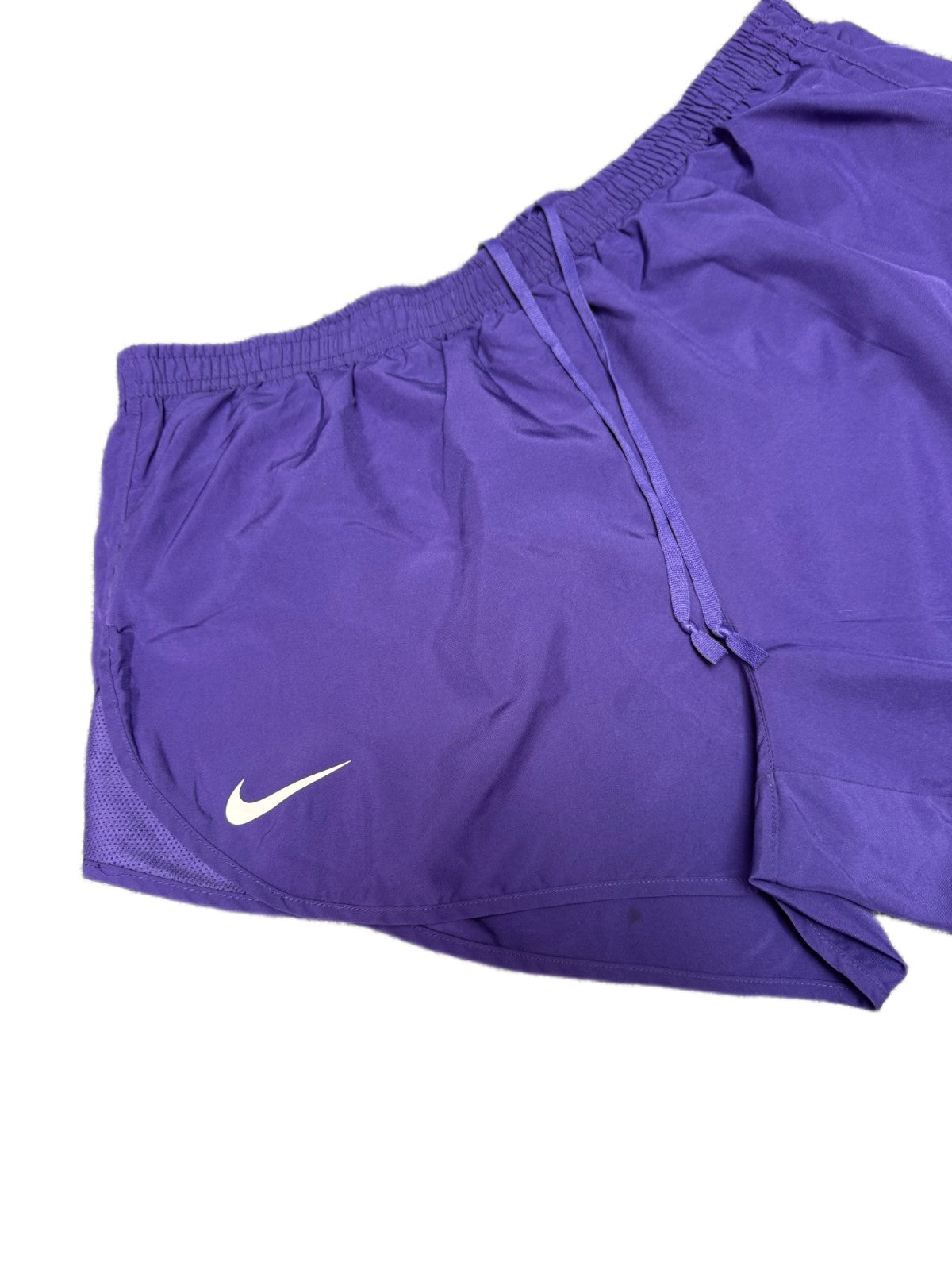 Nike Dri-FIT Running Shorts Bull Mascot Womens Large 31" Waist Purple Pull On