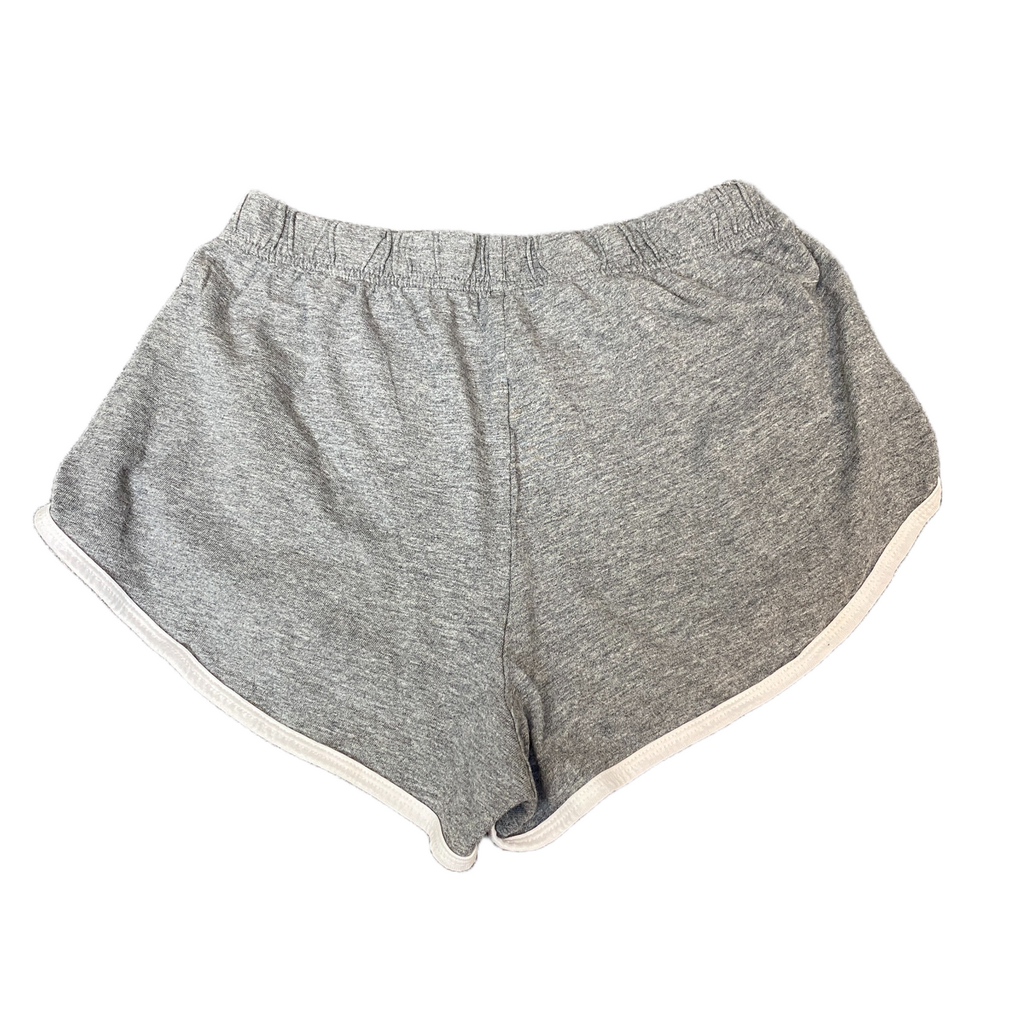 Running Sprinter Shorts Womens M 22" Waist Grey Athletic Gym Workout Dolphin Hem