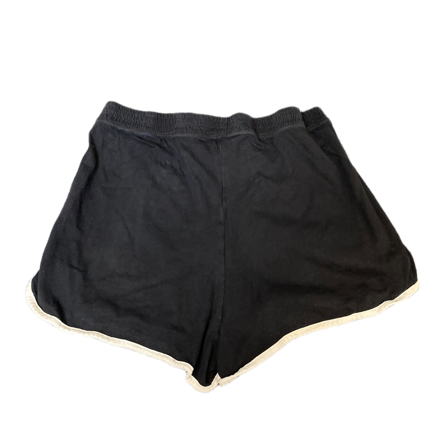 Running Sprinter Shorts Women L 26" Waist Black Athletic Gym Workout Dolphin Hem