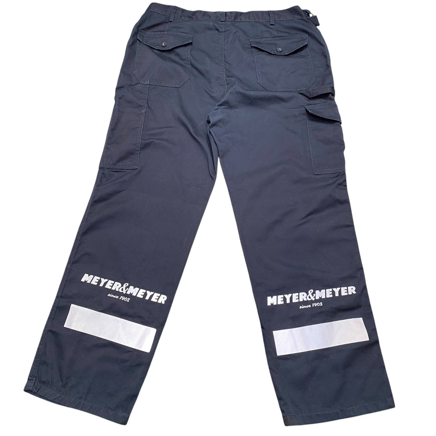 Dickies Cargo Trousers Mens XL Blue Pockets Straight Fit Reflective Workwear