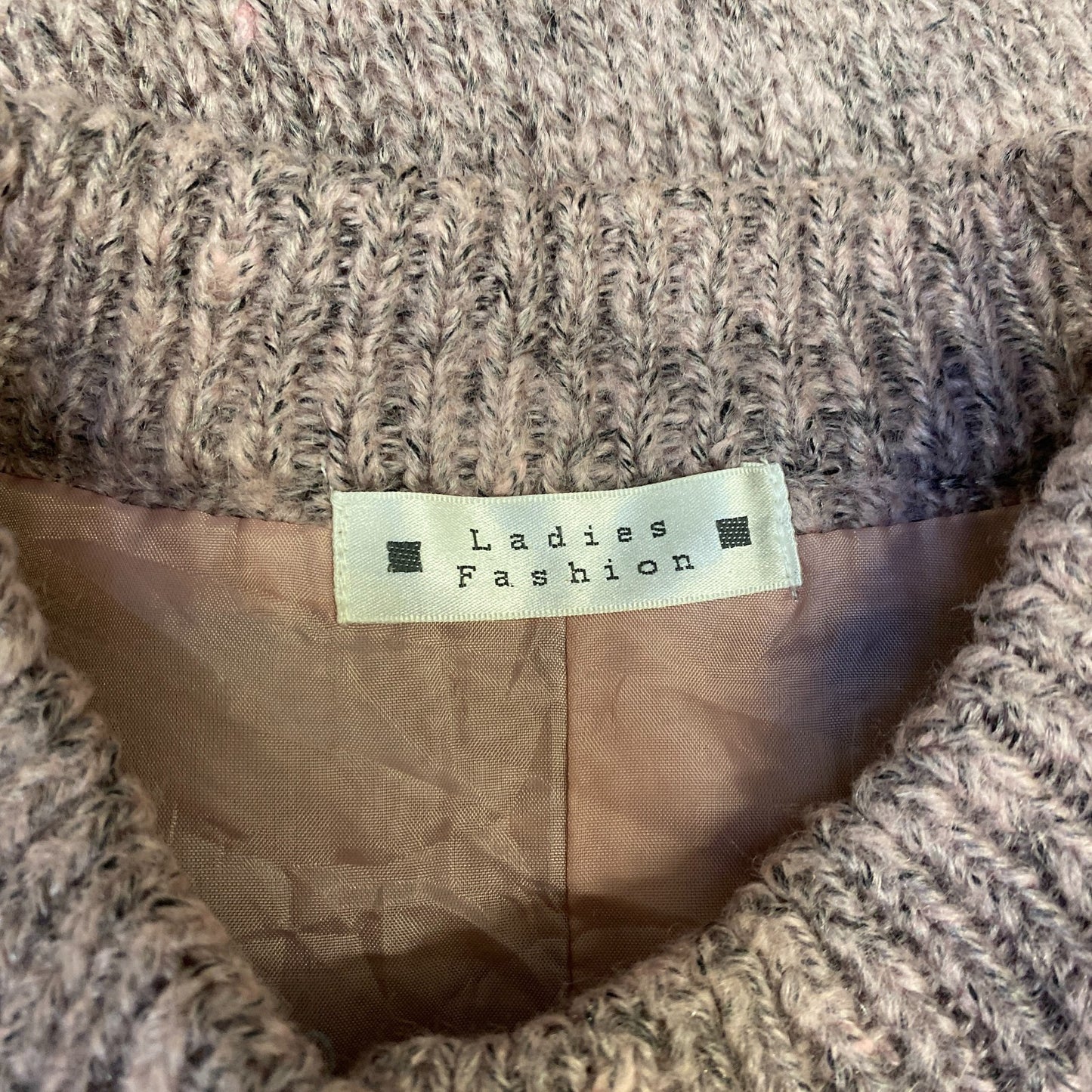 Ladies Fashion Cardigan Jumper Womens Medium Pink Lined Long Sleeve Button Front