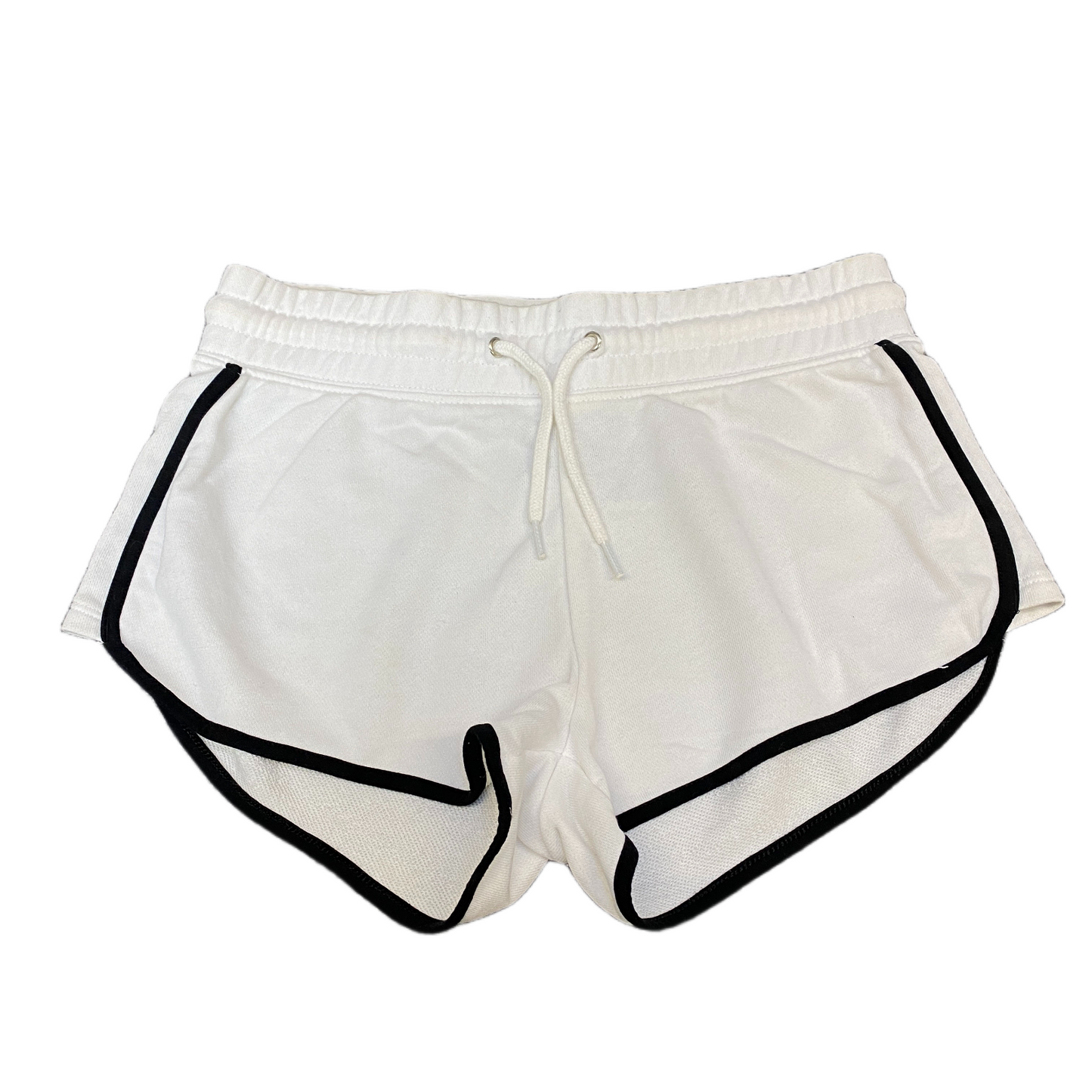 Running Sprinter Shorts Womens XS 26" Waist White Athletic Workout Dolphin Hem