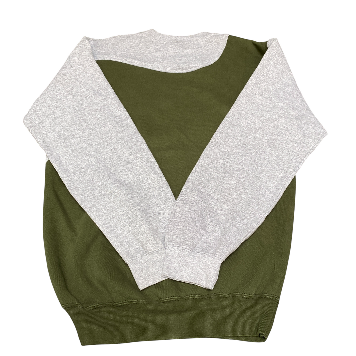 Nike Reworked Sweatshirt Mens M Green Grey Embroidered Spellout Logo Vintage Y2K
