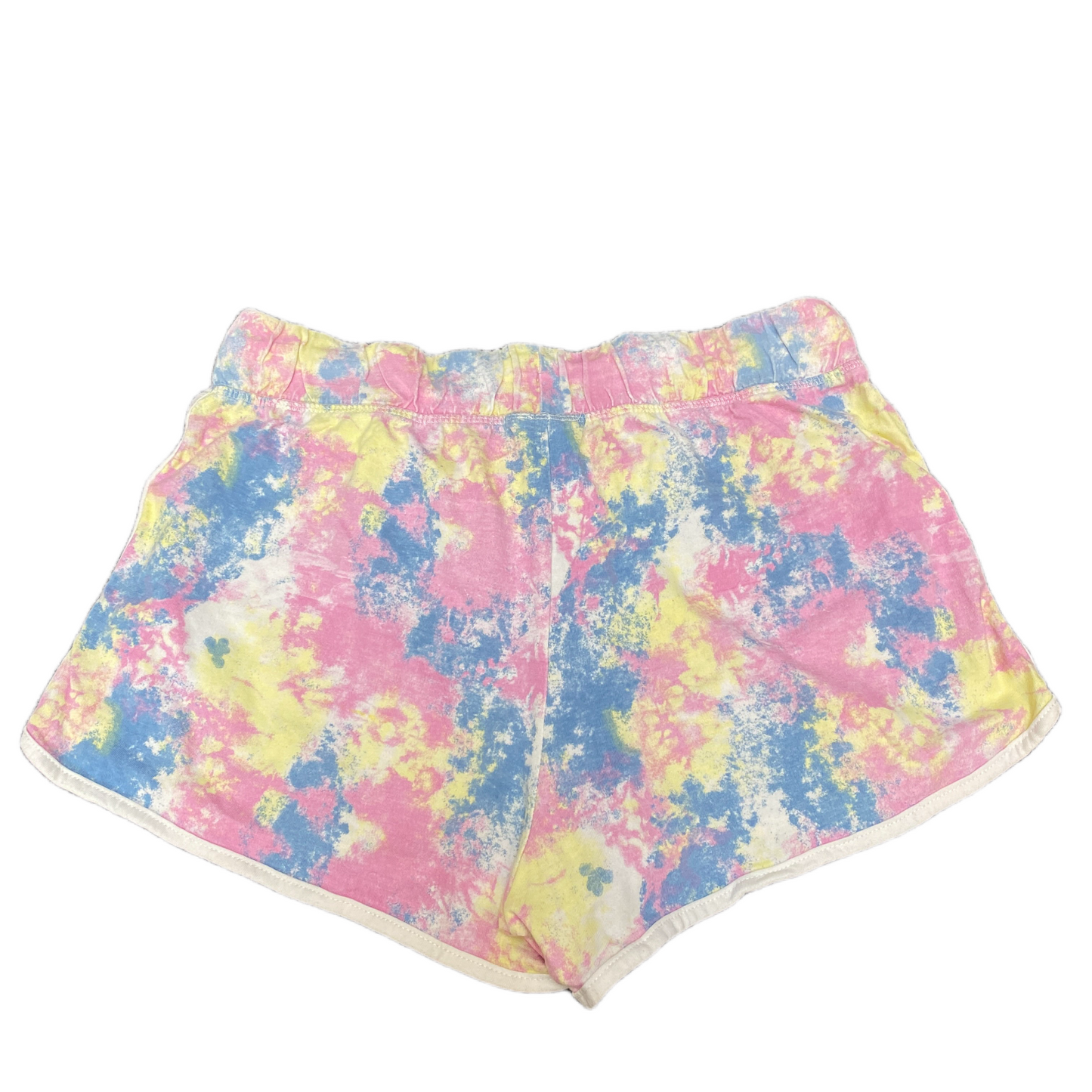 Running Sprinter Shorts Womens M 28" Waist Multi Tie Dye Gym Workout Dolphin Hem