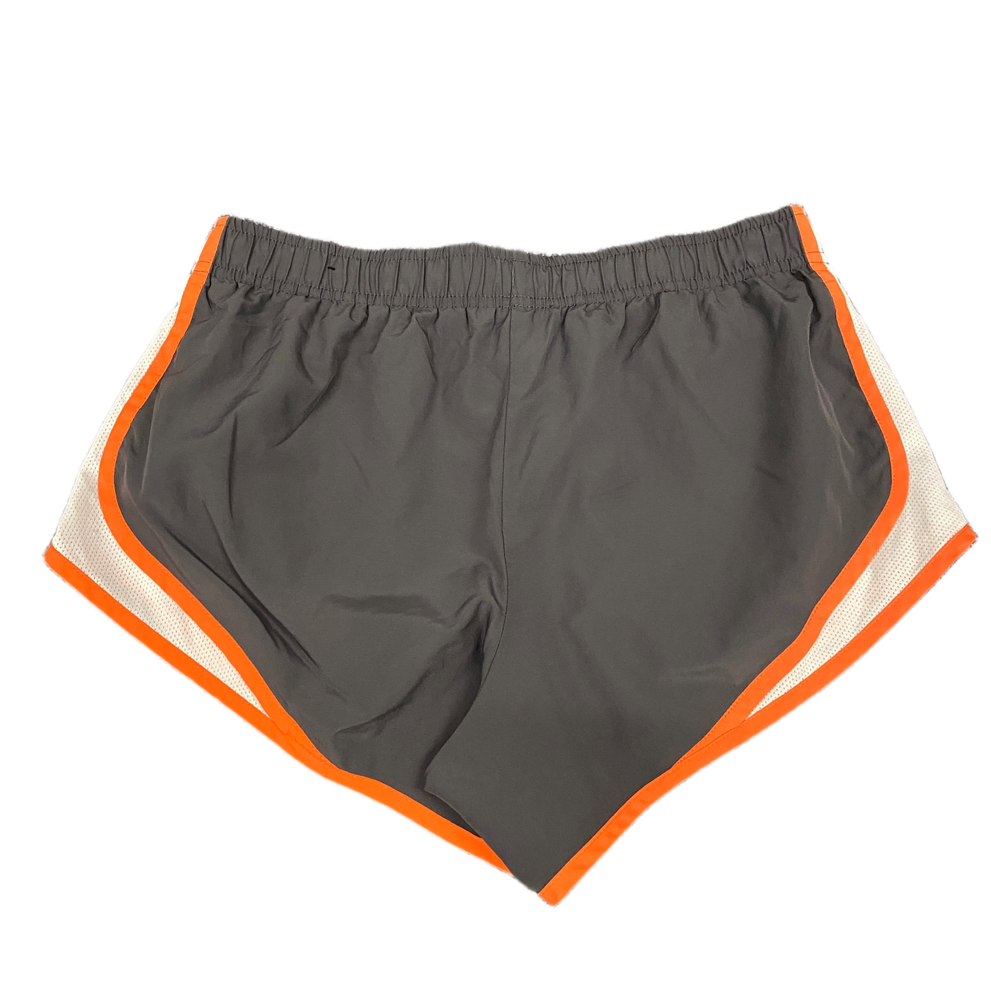 Running Shorts Womens L 31" Waist Grey White Mesh Lined Elastic Waist Drawstring