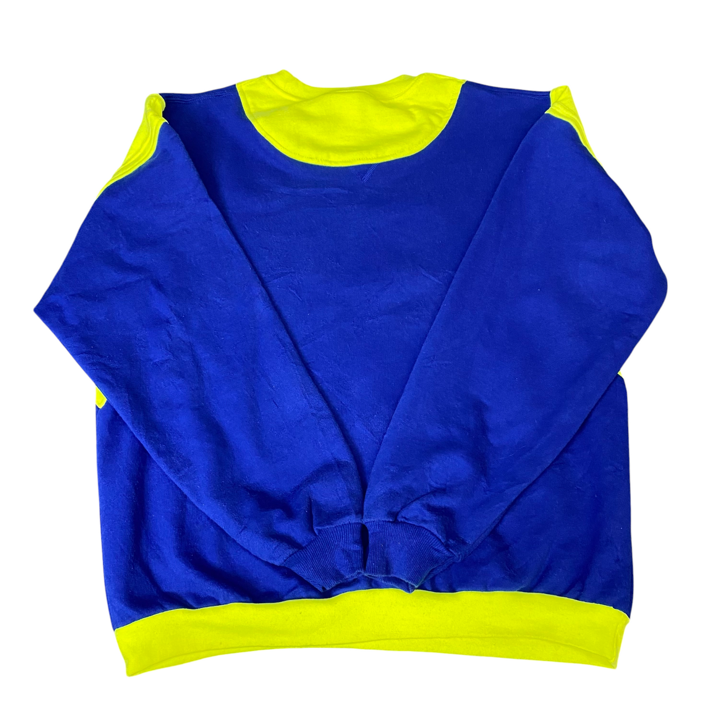 Nike Reworked Sweatshirt Mens Large Blue Green Embroidered Spellout Logo Vtg Y2K