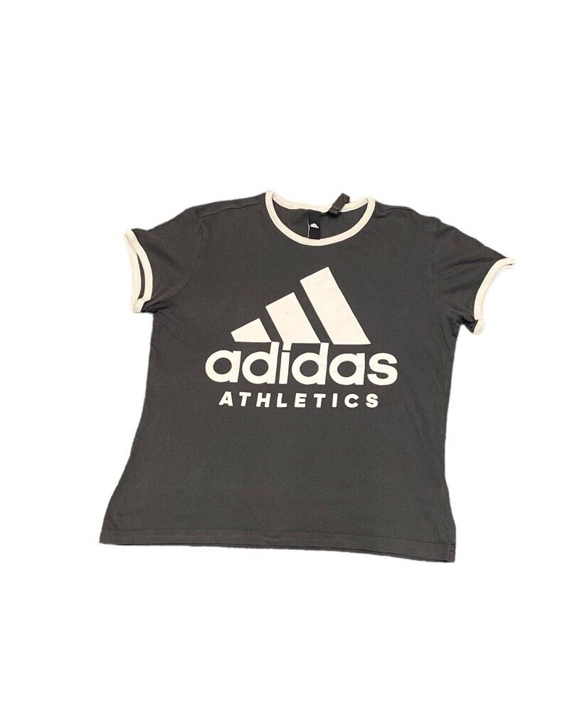 Adidas Athletic T Shirt Black and White Womens S