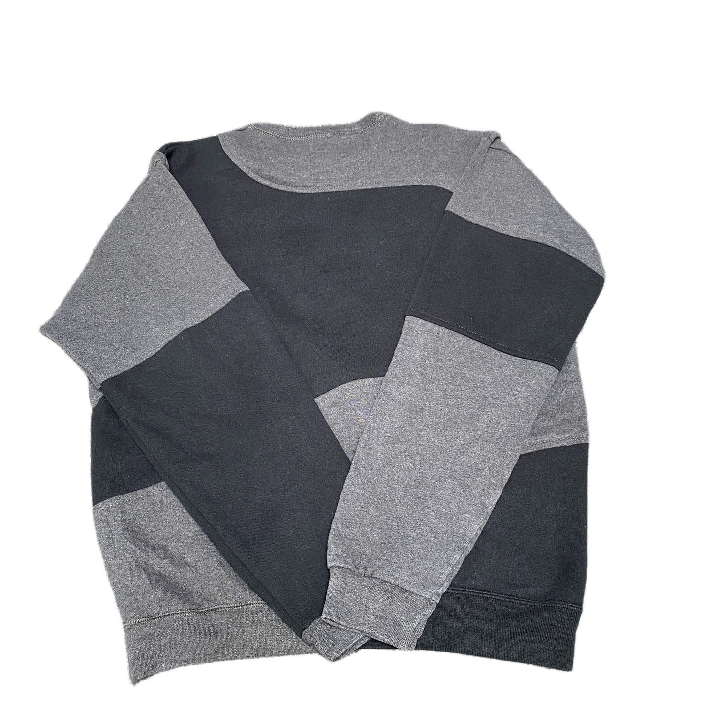 Nike Reworked Sweatshirt Mens M Black Grey Embroidered Spellout Logo Vintage Y2K