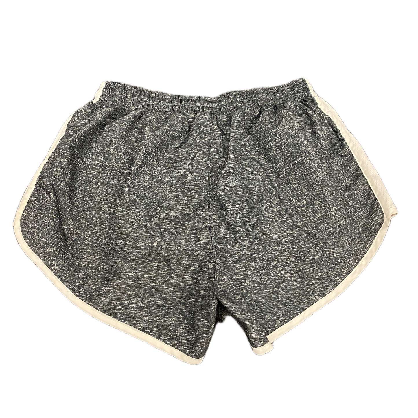 Racer Shorts Womens S 26" Waist Grey Heather Dolphin Hem Gym Training Drawstring