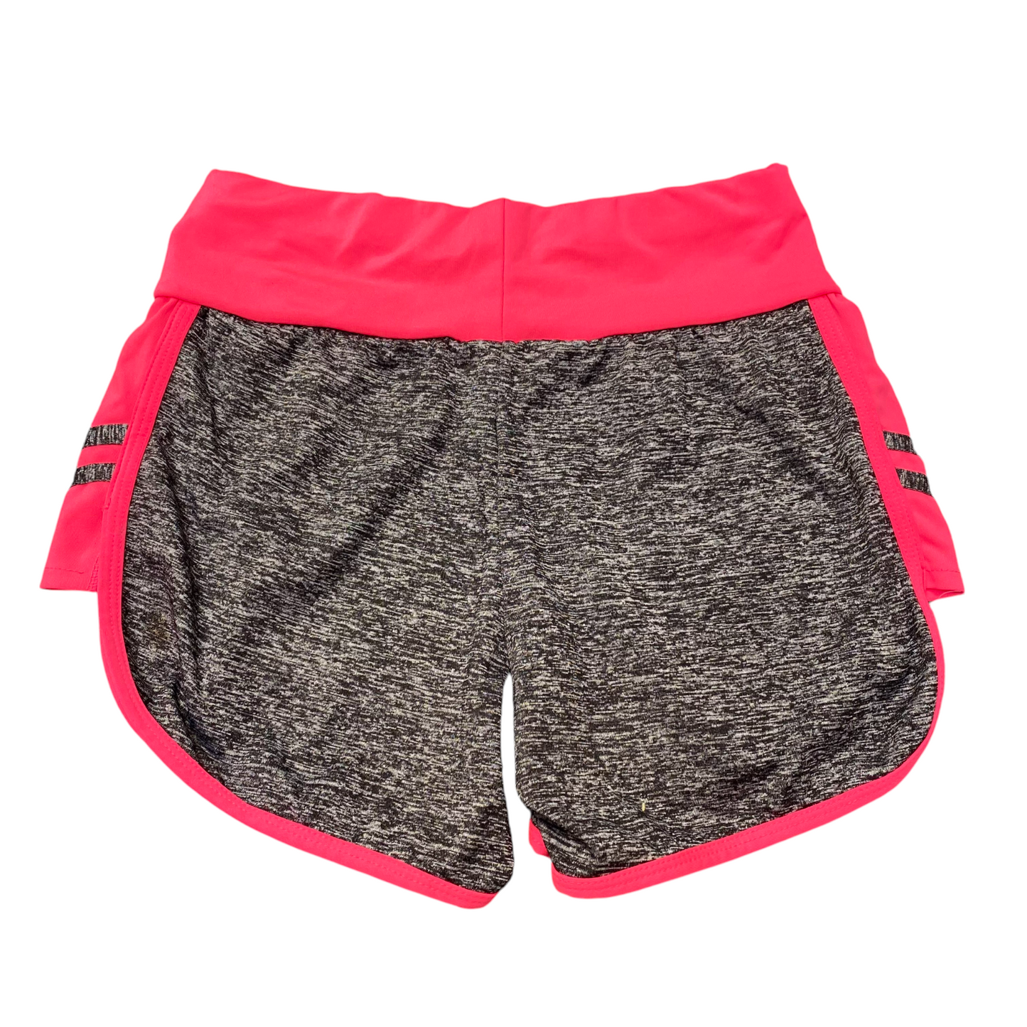 Running Sprinter Shorts Womens M Grey Pink Stretch Athletic Fit Elastic Waist