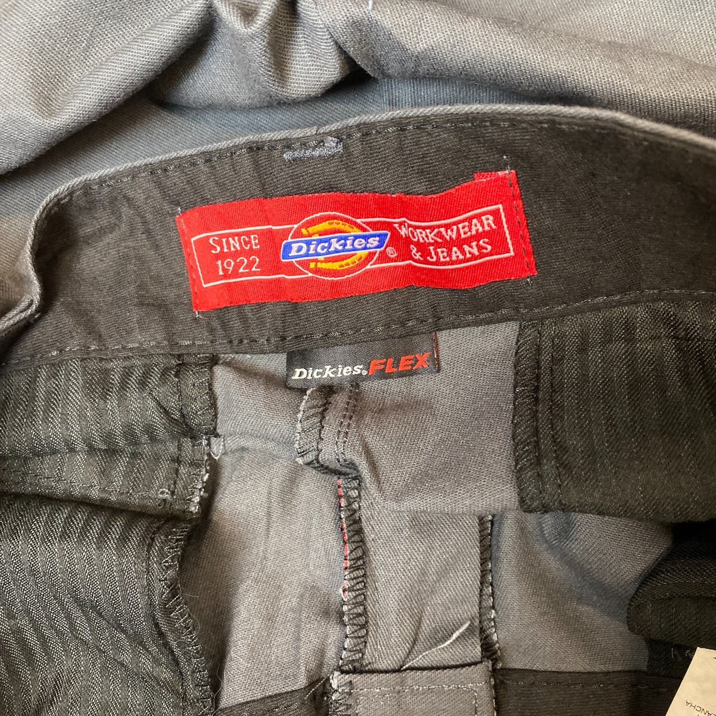 Dickies Flex Work Pants Men Medium Grey Ripstop Stretch Regular Fit Straight Leg