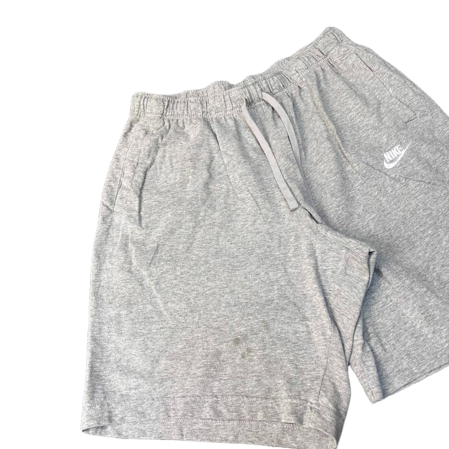 Nike Sweat Shorts Men Medium 31" Waist Grey Embroidered Swoosh Logo Gym Training