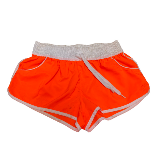 OP Running Sprinter Shorts Womens Small Orange Elastic Waist Drawstring Athletic