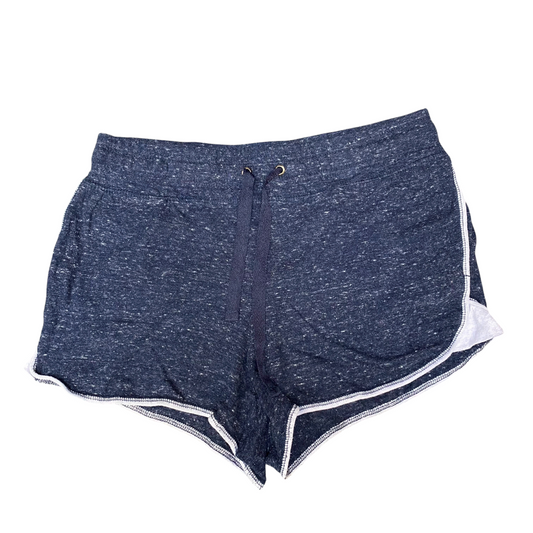 Running Sprinter Shorts Womens Large Blue Athletic Drawstring Waist Dolphin Hem