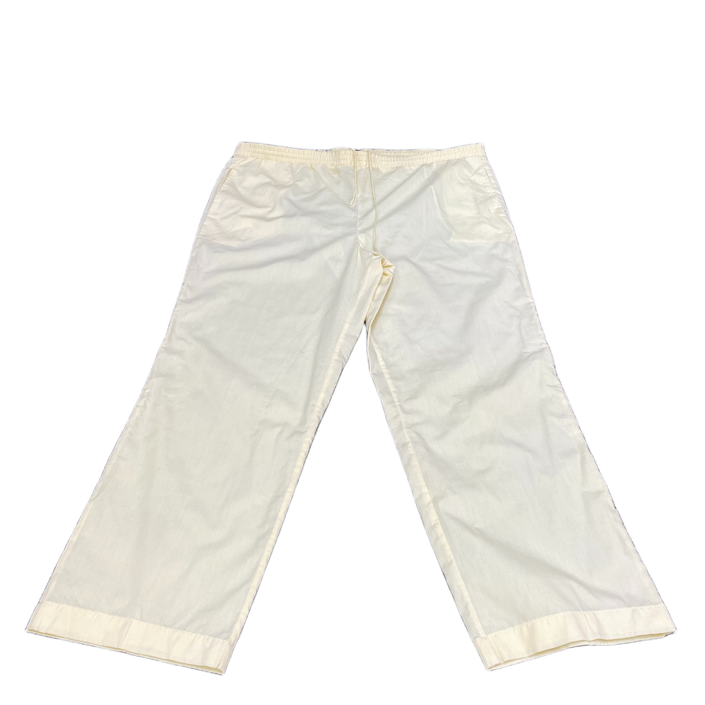 Trouser Pants Fits as Womens 39" Waist Yellow Elastic Waist Drawstring Outdoor