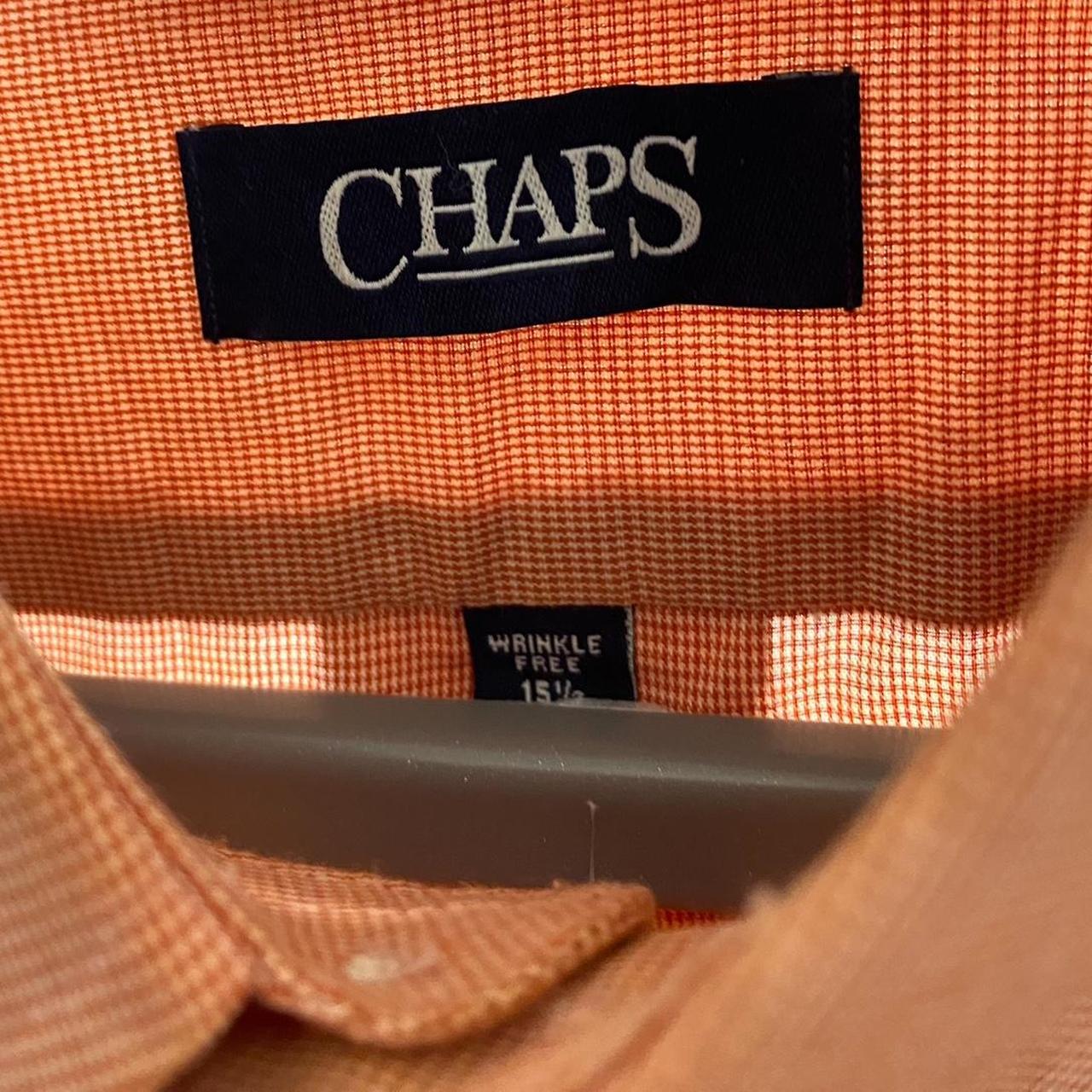 Chaps Shirt Men’s Medium Orange Collared Button Down