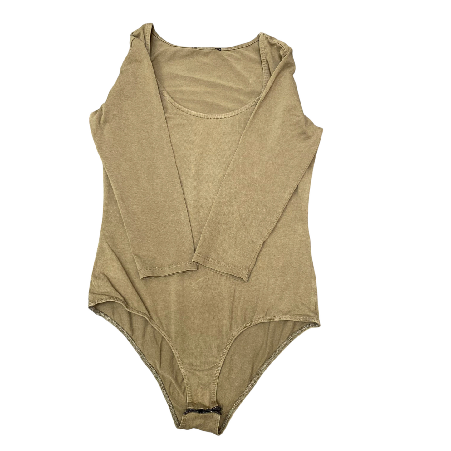 Bodysuit Womens S Green Casual Long Sleeve Scoop Neck Comfort Fit Outdoor