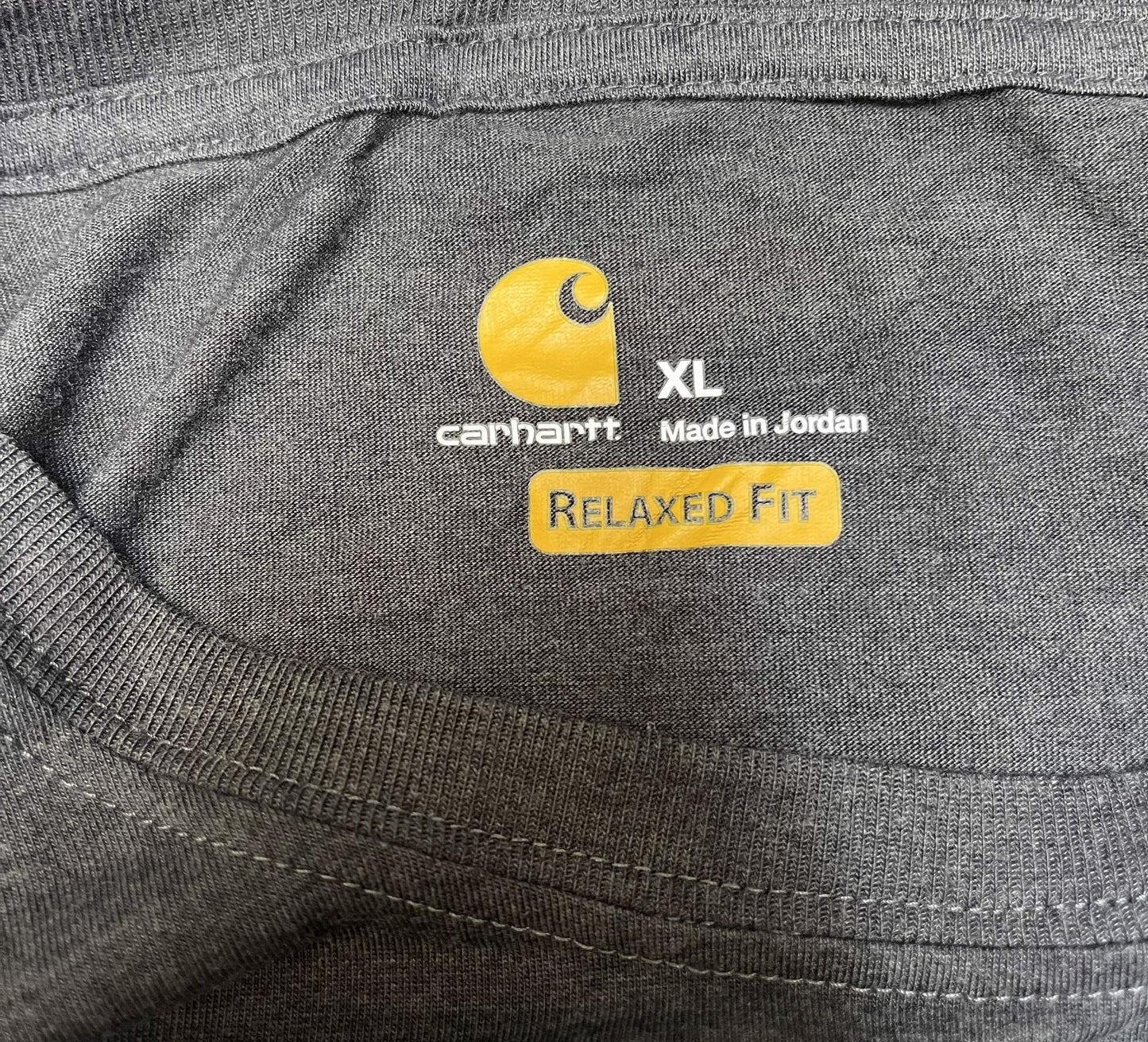 Carhartt Force T-Shirt Mens XL Grey Black Relaxed Fit Performance Pullover Tee