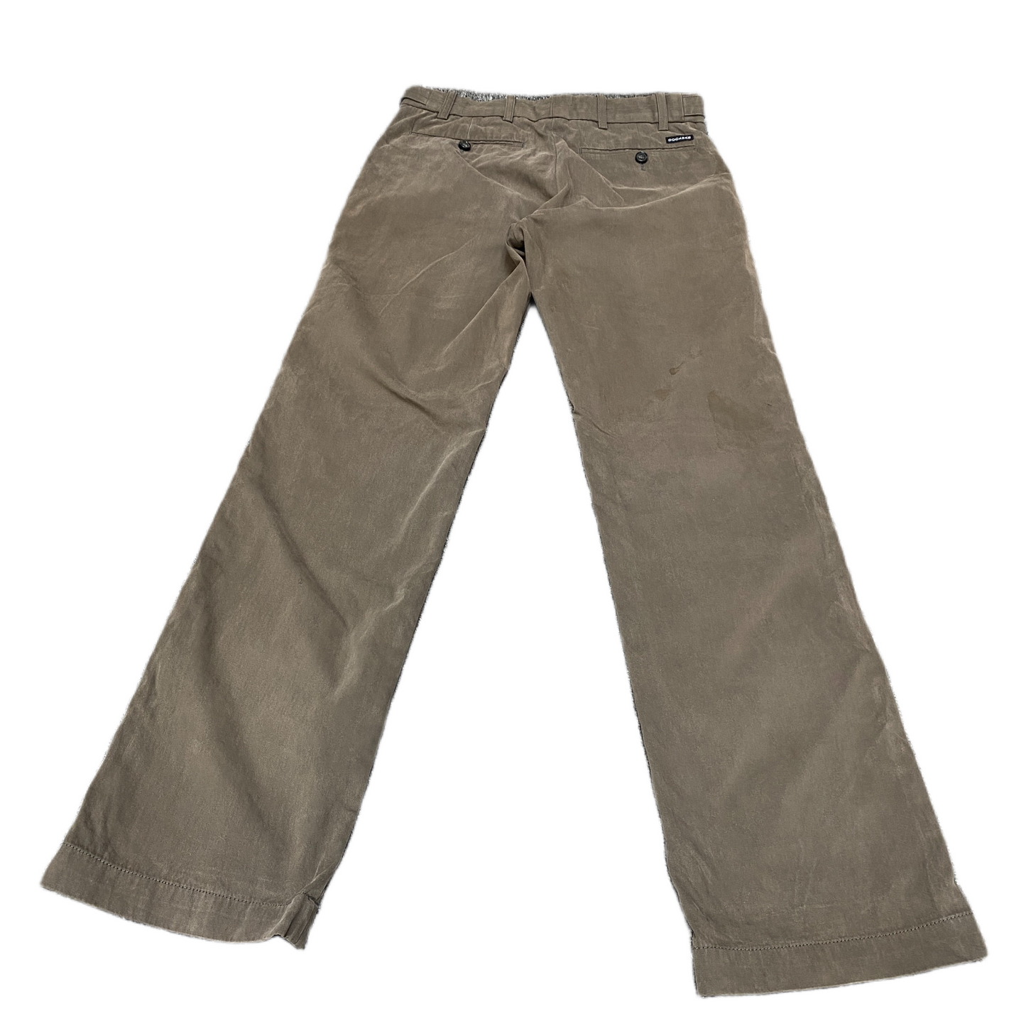 Dockers D1 Chino Pants Fits as Mens 31" Waist Brown Buckle Waistband Trousers