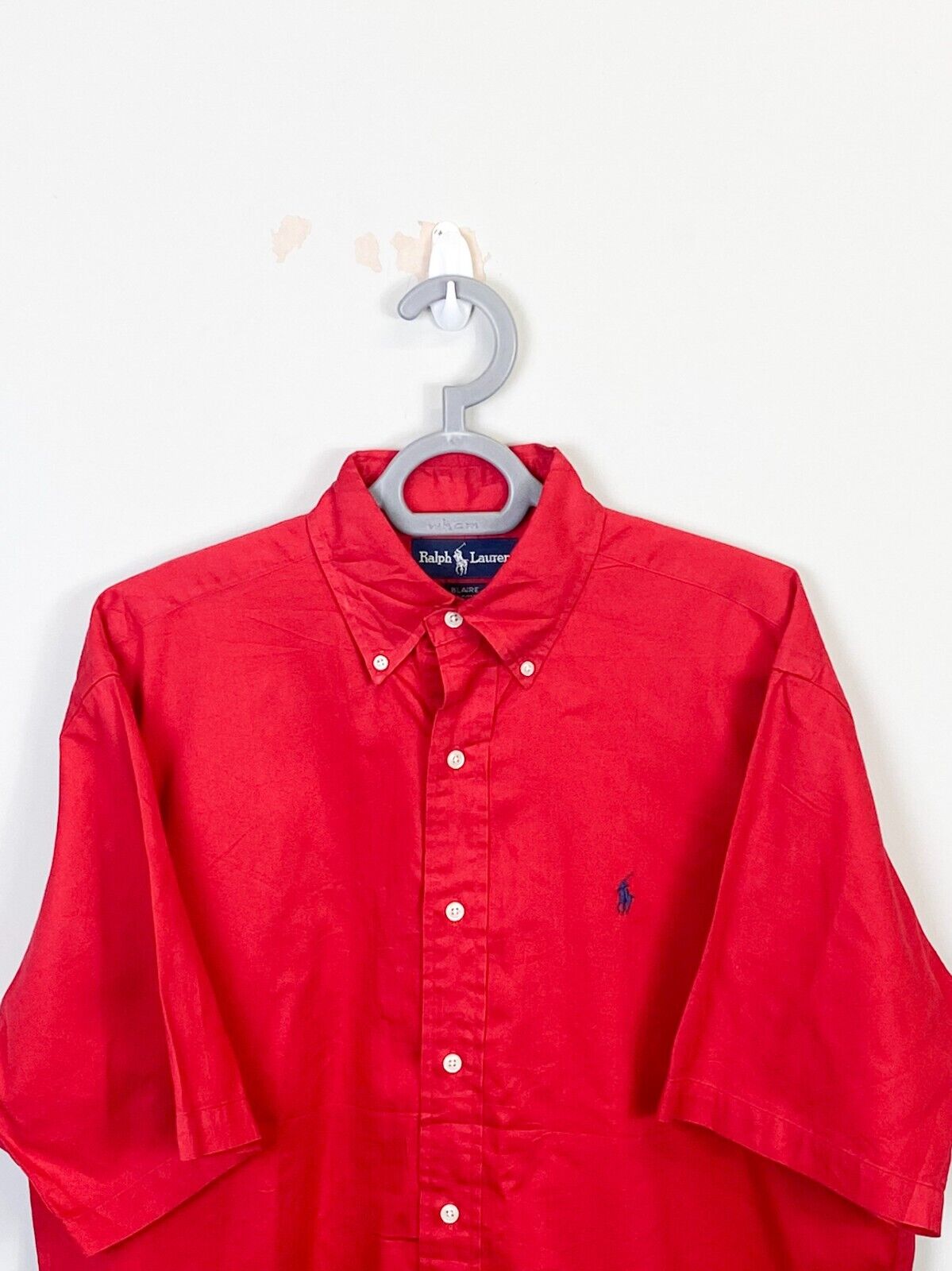 Ralph Lauren Shirt Mens Large Red Blaire Short Sleeve Small Blue Polo Pony Logo