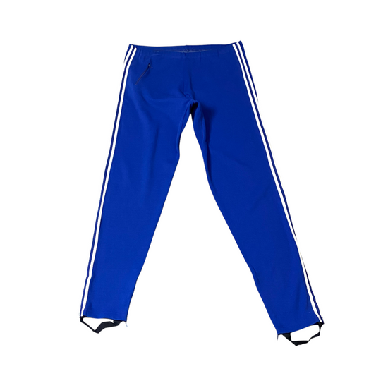 Helenca Joggers Womens XL Blue Tapered Side Stripe Elastic Waist Stirrup Pants