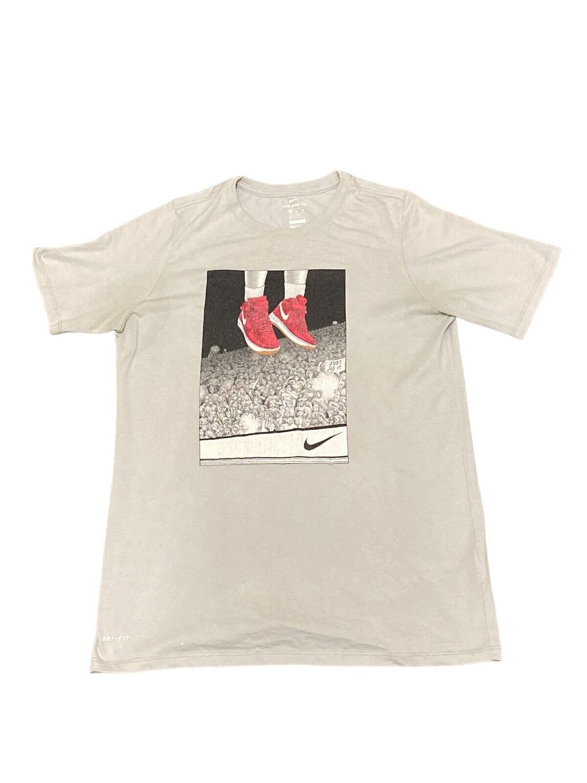 Nike T-Shirt Grey Just Do It Womens XL Front Logo