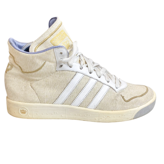 Adidas Respect Me Sneakers Shoes Men's UK 5  Canvas White High Top Lace Up