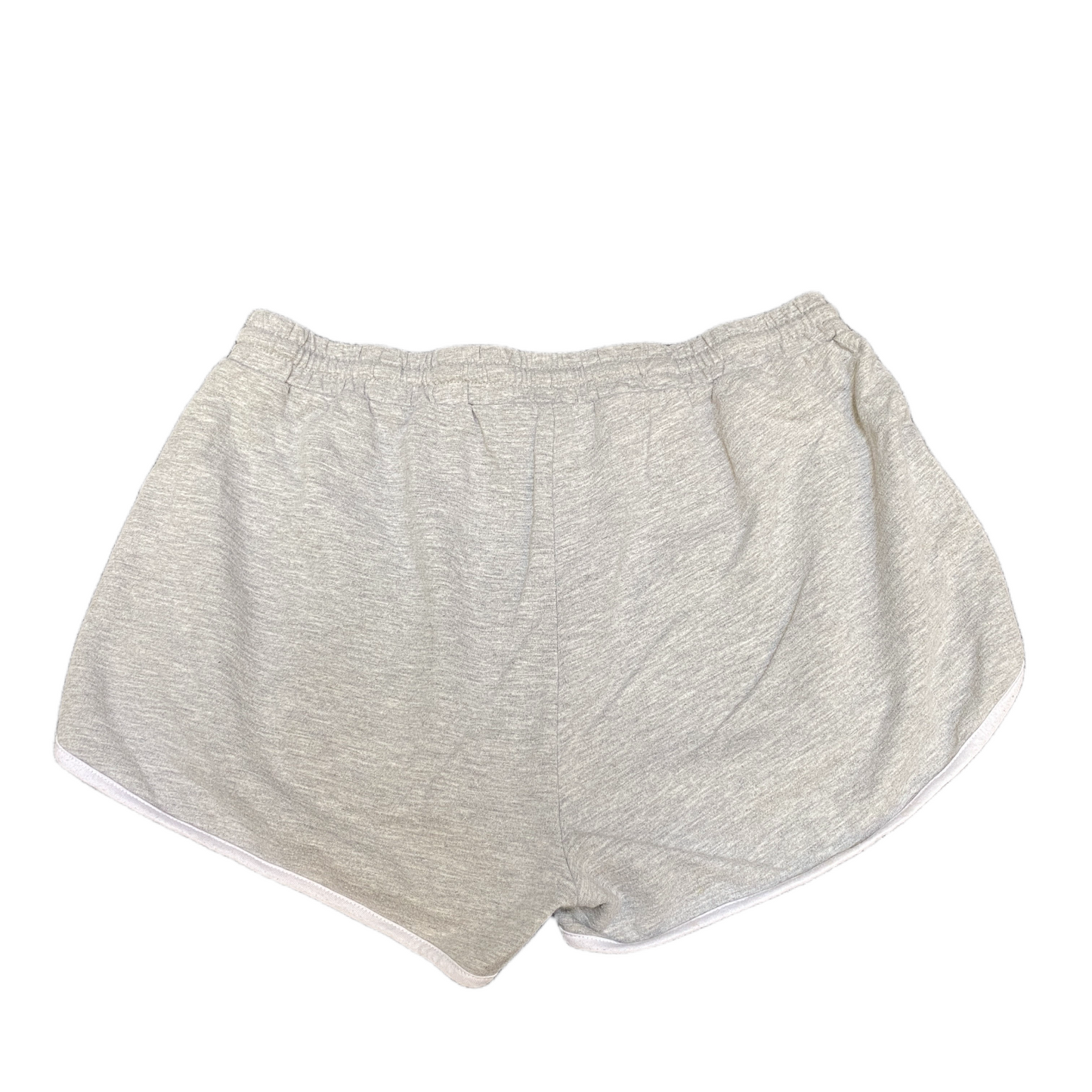 Running Sprinter Shorts Womens L 30" Waist Grey Athletic Gym Workout Dolphin Hem