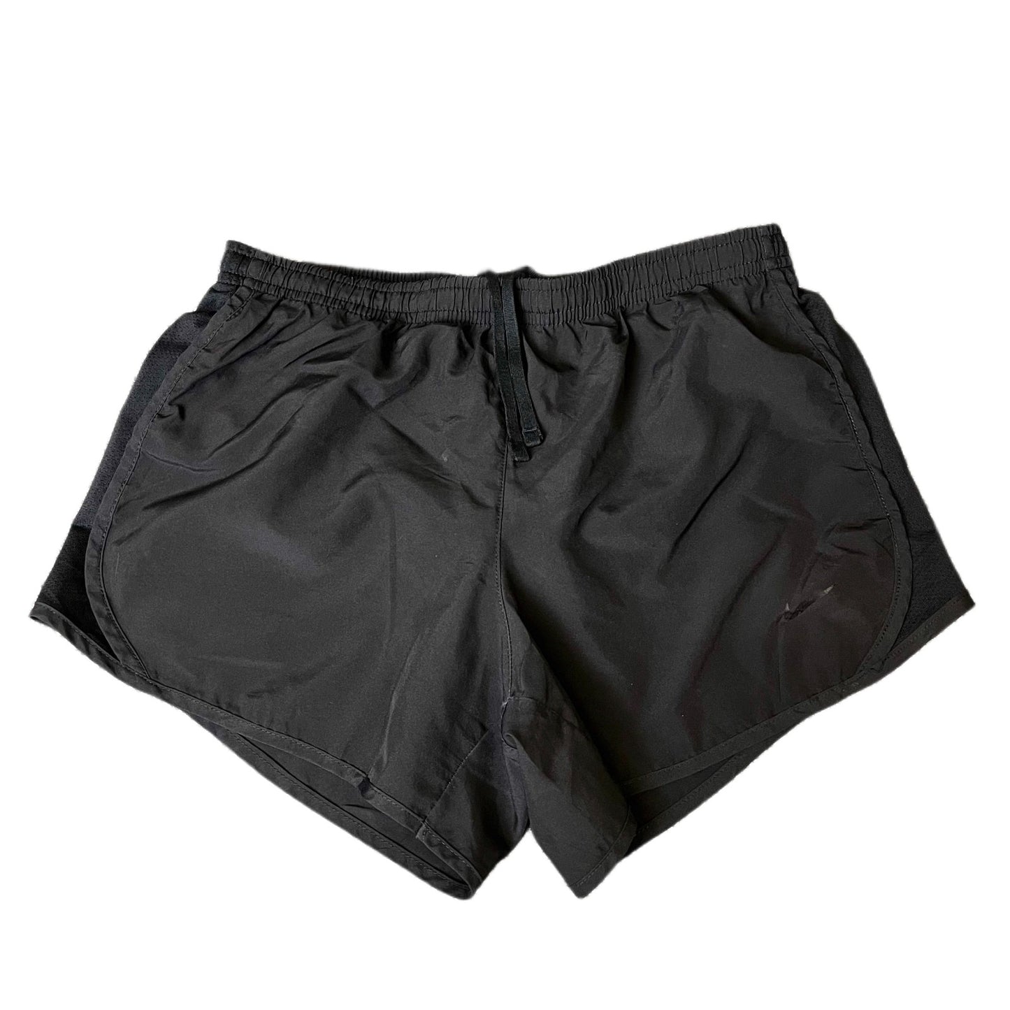 Nike Running Sprinter Shorts Fits as Women S 25" Waist Black Workout Dolphin Hem