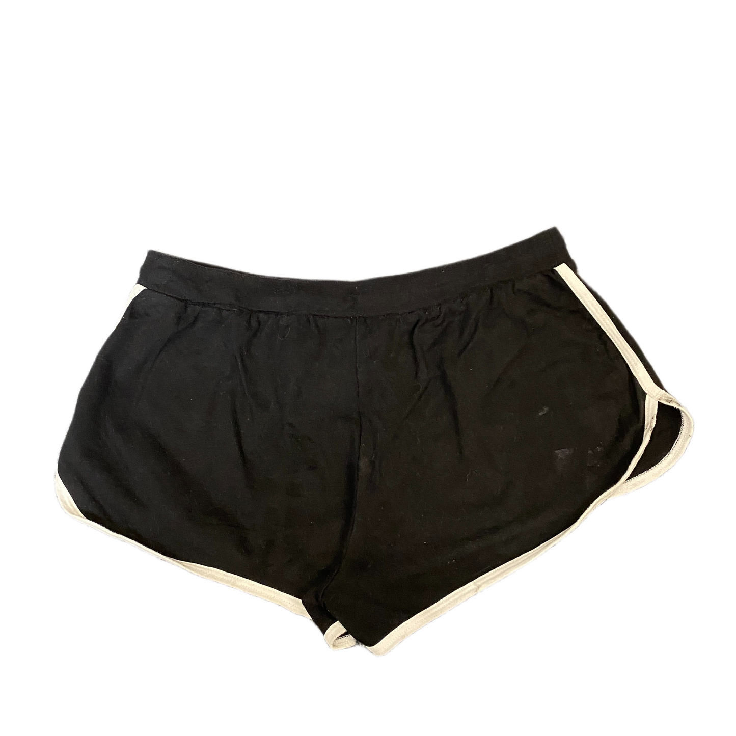 Running Sprinter Shorts Women L 31" Waist Black Athletic Gym Workout Dolphin Hem