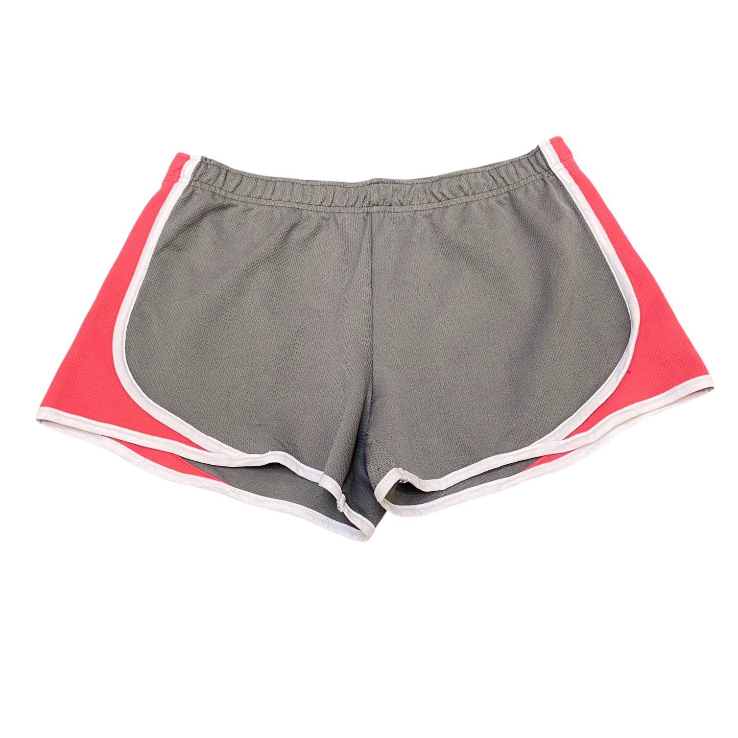 Running Sprinter Shorts Womens 30W Grey Pink Stretch Gym Athletic Elastic Waist