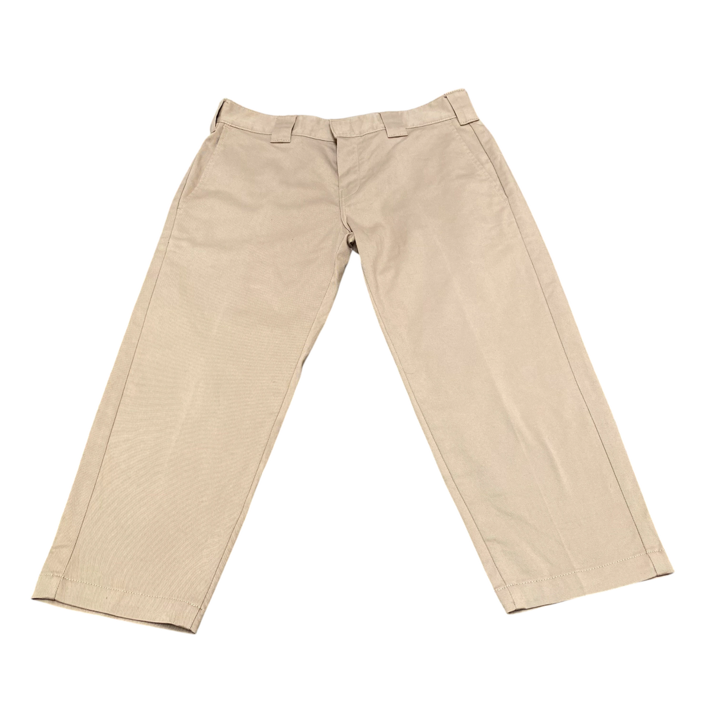 Dickies Trousers Men's Medium Beige Original Slim Straight Fit Slash Pockets