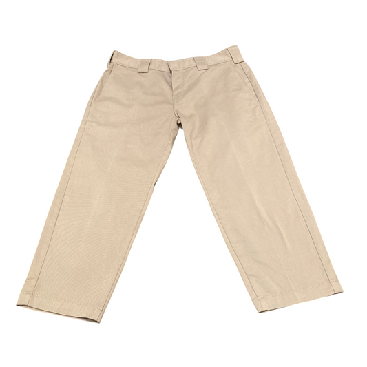 Dickies Trousers Men's Medium Beige Original Slim Straight Fit Slash Pockets