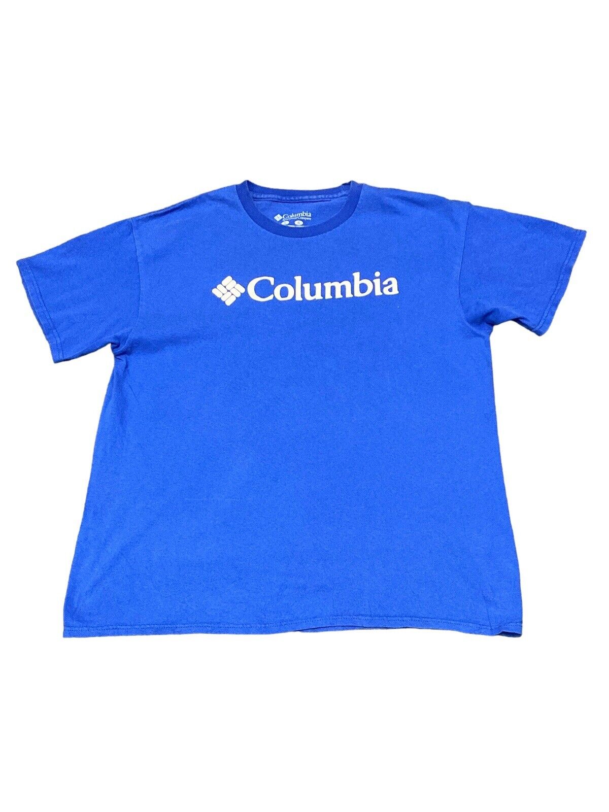 Columbia T-Shirt Blue Mens L Chest Logo