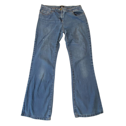 F&F Jeans Womens Large W30 L29 Blue Denim Regular Fit Light Wash 5 Pocket Design