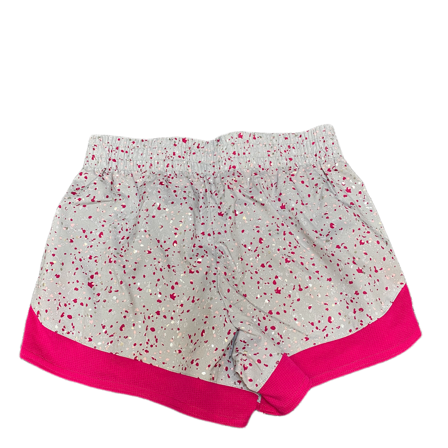 Running Sprinter Shorts Womens M 26" Waist Pink Grey Athletic Fit Dolphin Hem