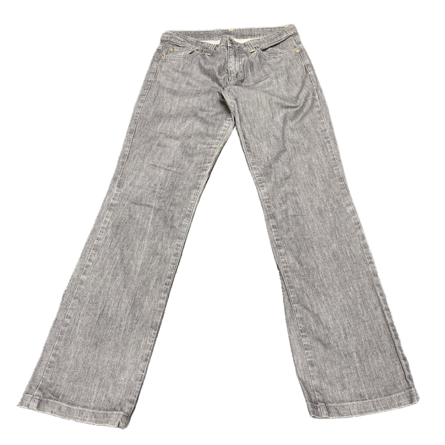 Iceberg Jeans Fits as Women 28" Waist Grey Denim Stretch Streetwear Straight Leg
