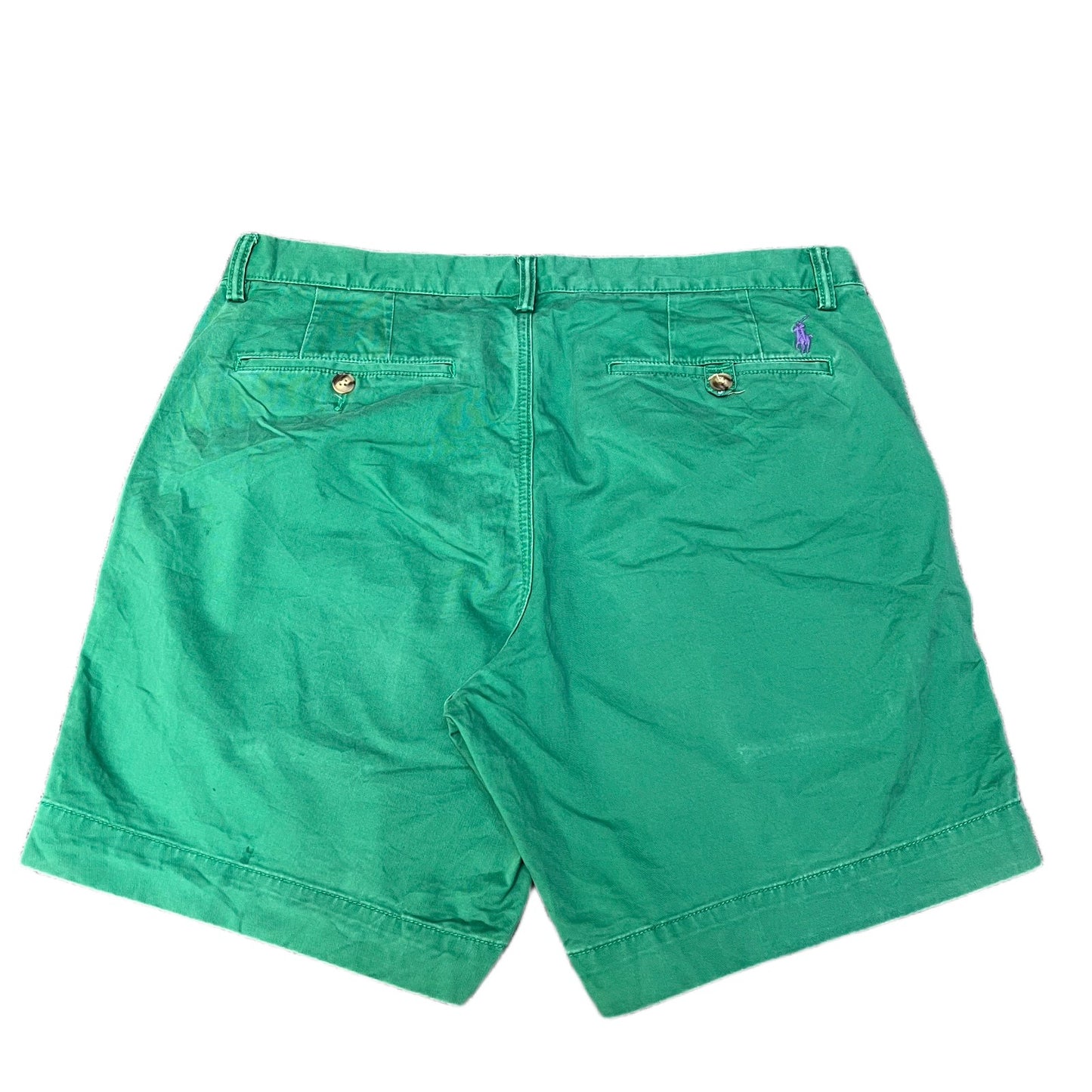 Polo Ralph Lauren Straight Chino Shorts Fits as Mens XL 35" Waist Green Stretch