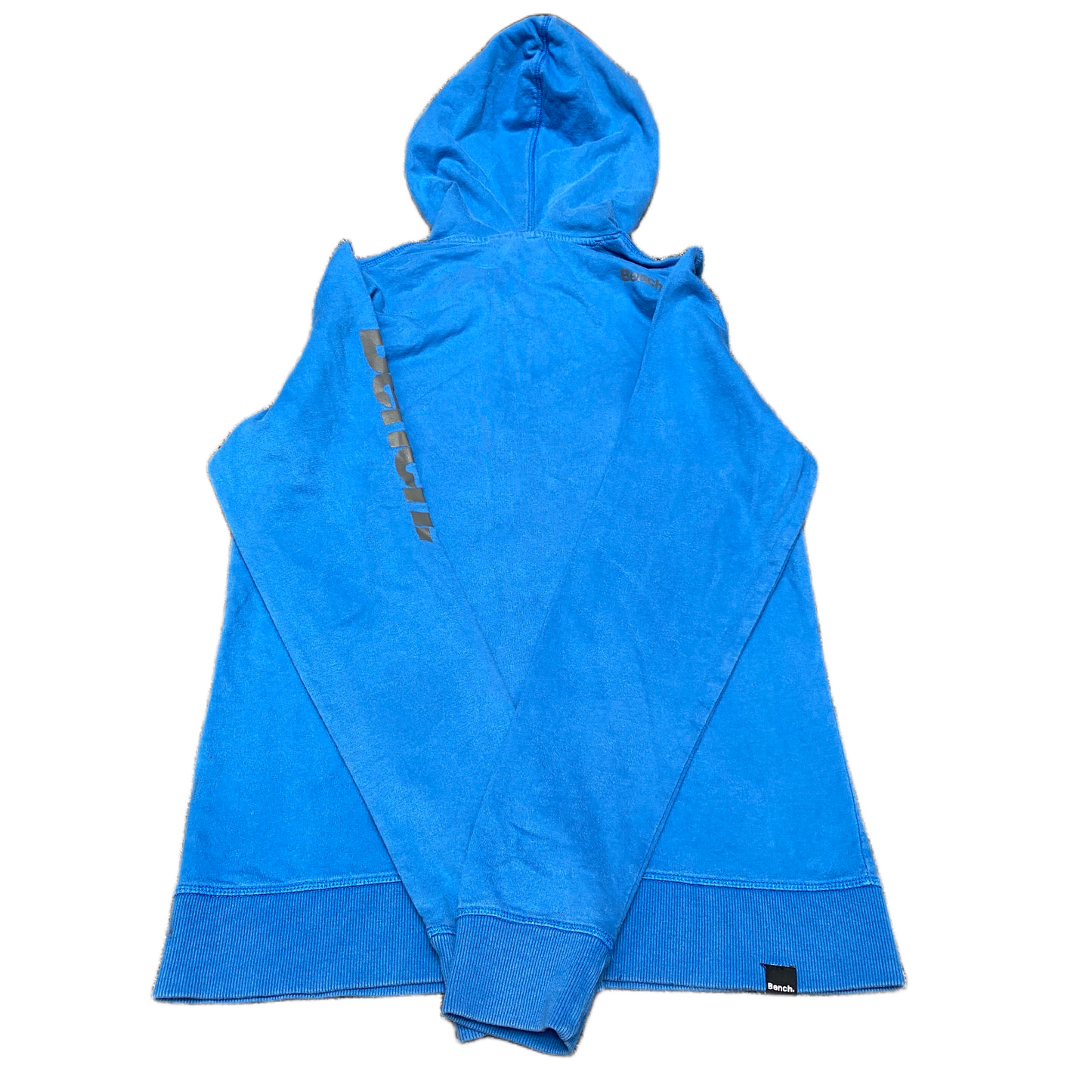 Bench Hoodie Womens Small Blue Fleece Lined Long Sleeve Drawstring Full Zipper