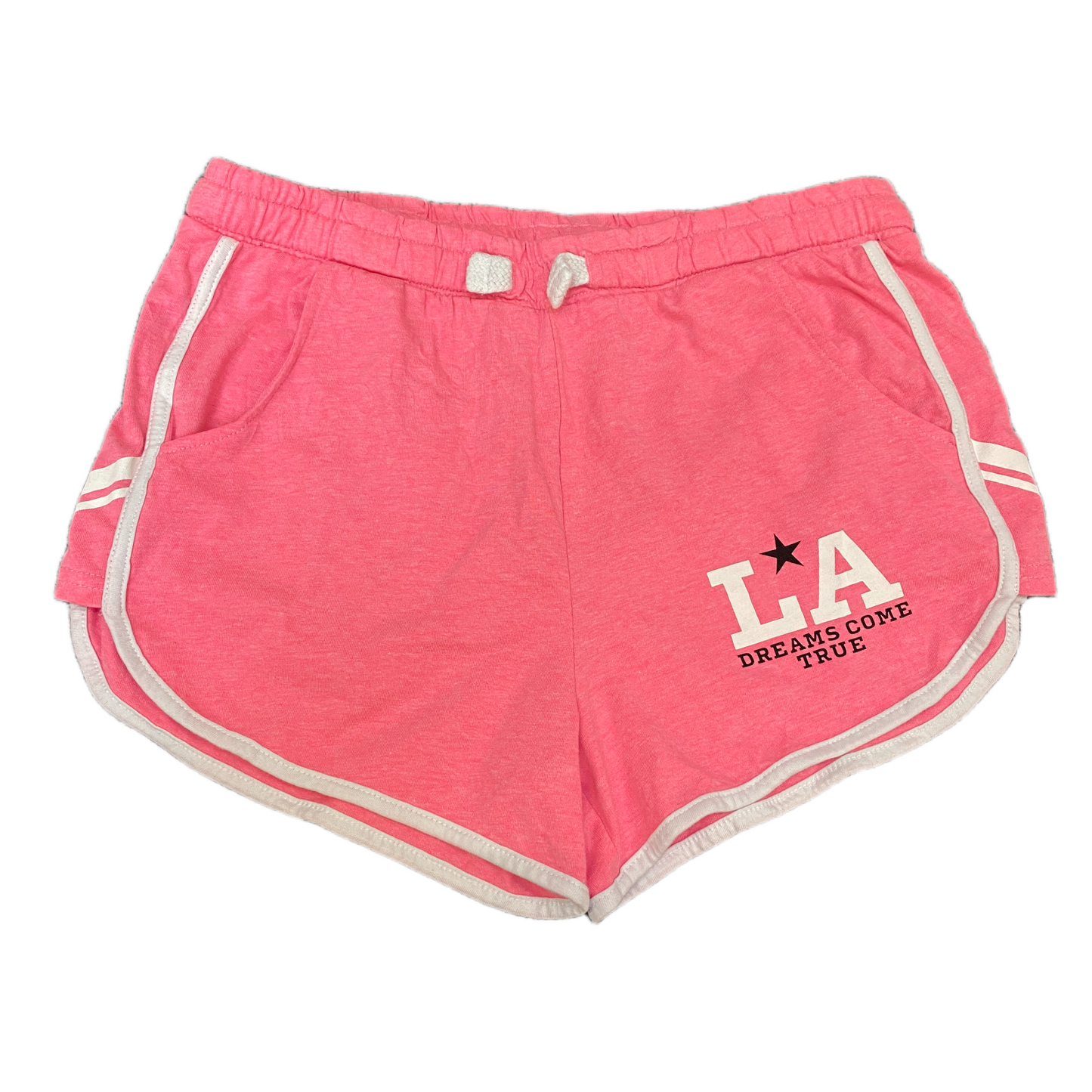 Running Sprinter Shorts Womens M 27" Waist Pink Athletic Gym Workout Dolphin Hem