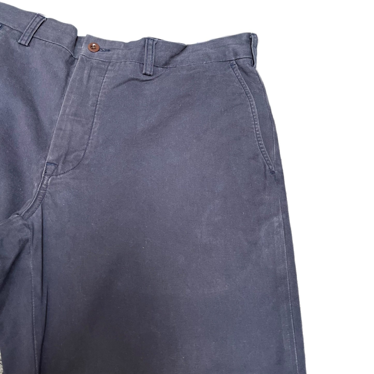 Polo Ralph Lauren Chino Shorts Fits as Mens XL 37" Waist Navy Flat Front Outdoor