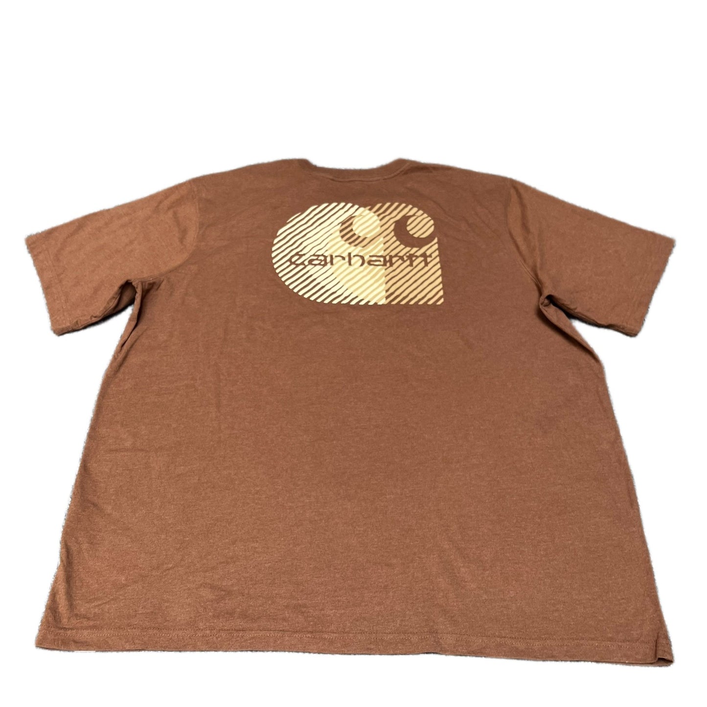 Carhartt T-Shirt Mens XL Brown Graphic Logo Relaxed Fit Short Sleeve Summer Tee