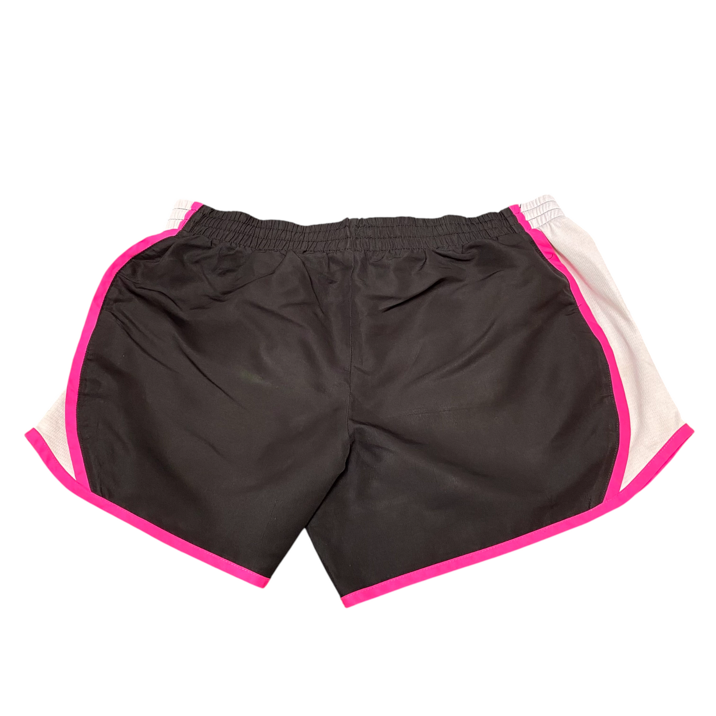Running Sprinter Shorts Womens Medium Black Side Mesh Elastic Waist Dolphin Hem