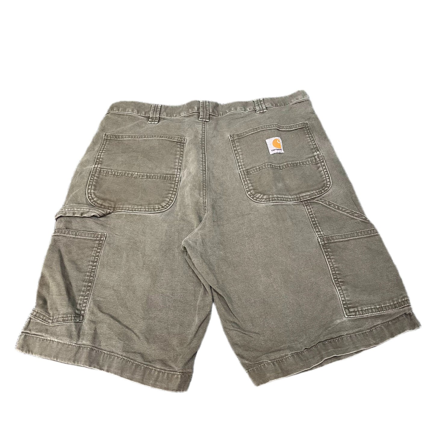 Carhartt Carpenter Shorts Fits as Men Medium 32" Waist Green Relaxed Fit Utility