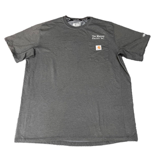 Carhartt Pocket T-Shirt Mens L Grey Relaxed Fit Short Sleeve Pullover Summer Tee